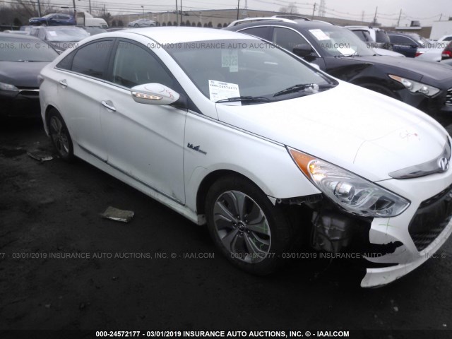 KMHEC4A40DA084581 - 2013 HYUNDAI SONATA HYBRID WHITE photo 1