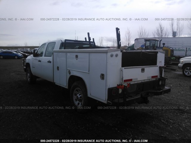 1GC4KZCG2CF218256 - 2012 CHEVROLET SILVERADO K3500 WHITE photo 3