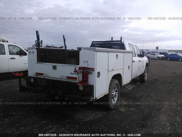 1GC4KZCG2CF218256 - 2012 CHEVROLET SILVERADO K3500 WHITE photo 4