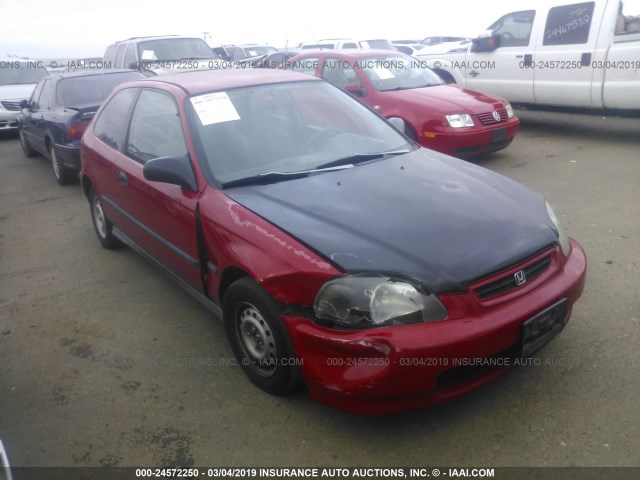 2HGEJ6323TH003169 - 1996 HONDA CIVIC CX RED photo 1