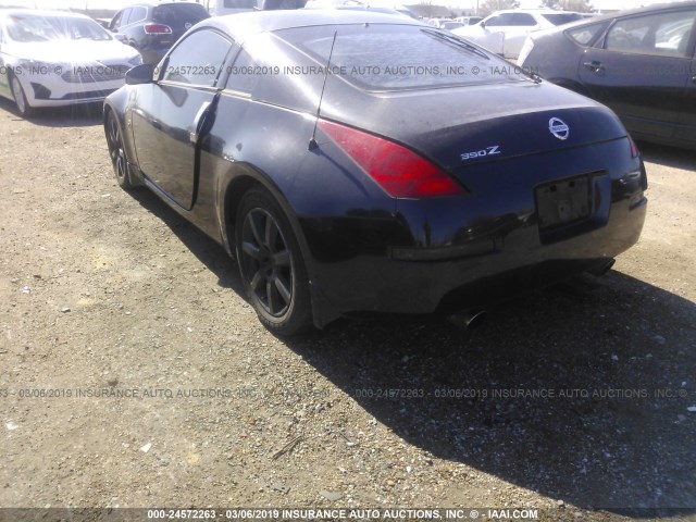 JN1AZ34D14M100277 - 2004 NISSAN 350Z COUPE BLACK photo 3