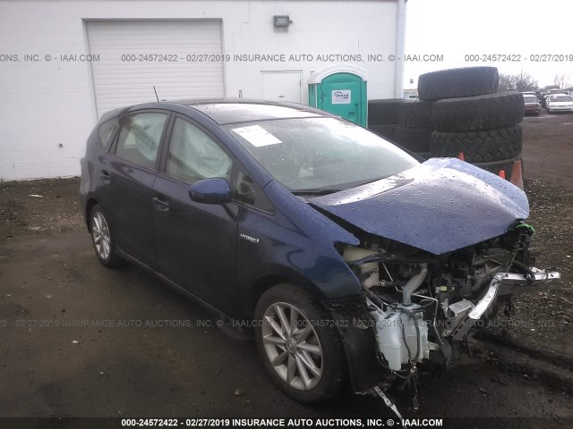 JTDZN3EU6C3171912 - 2012 TOYOTA PRIUS V BLUE photo 1