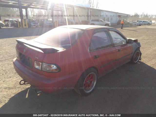 JHMEG854XSS036022 - 1995 HONDA CIVIC DX/LX RED photo 4