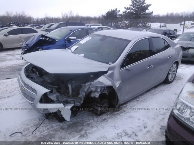 1G11H5SA5DF284656 - 2013 CHEVROLET MALIBU LTZ SILVER photo 2