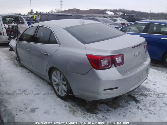 1G11H5SA5DF284656 - 2013 CHEVROLET MALIBU LTZ SILVER photo 3