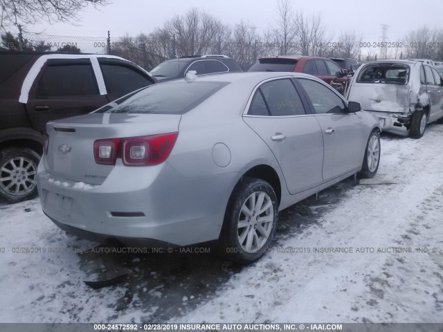 1G11H5SA5DF284656 - 2013 CHEVROLET MALIBU LTZ SILVER photo 4