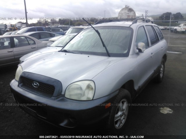 KM8SB12B14U643992 - 2004 HYUNDAI SANTA FE GL SILVER photo 2