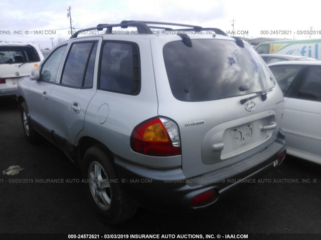 KM8SB12B14U643992 - 2004 HYUNDAI SANTA FE GL SILVER photo 3