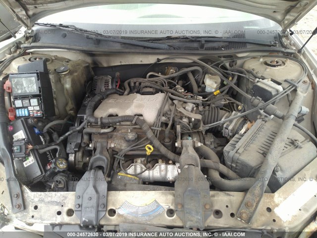 2G1WW12E349182336 - 2004 CHEVROLET MONTE CARLO LS 白色 照片 10