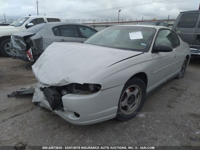 2G1WW12E349182336 - 2004 CHEVROLET MONTE CARLO LS 白色 照片 2