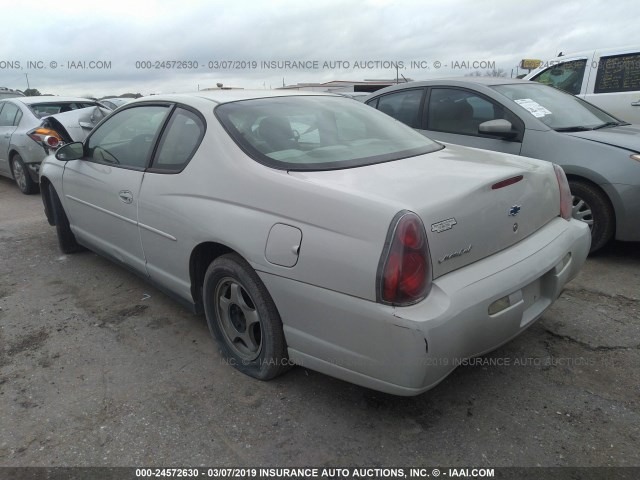 2G1WW12E349182336 - 2004 CHEVROLET MONTE CARLO LS 白色 照片 3
