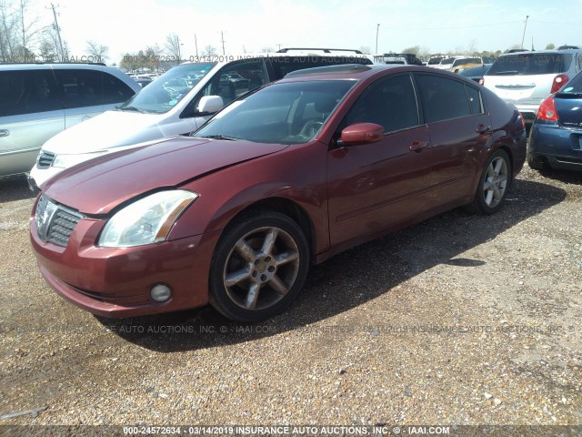 1N4BA41E94C826539 - 2004 NISSAN MAXIMA SE/SL MAROON photo 2