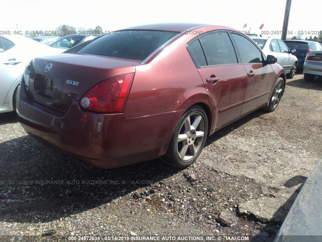 1N4BA41E94C826539 - 2004 NISSAN MAXIMA SE/SL MAROON photo 4