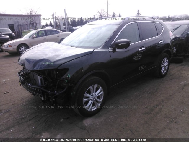 5N1AT2MV5FC894870 - 2015 NISSAN ROGUE S/SL/SV GREEN photo 2