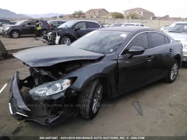 JM1GJ1U61E1150992 - 2014 MAZDA 6 SPORT GRAY photo 2