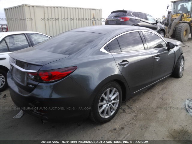 JM1GJ1U61E1150992 - 2014 MAZDA 6 SPORT GRAY photo 4