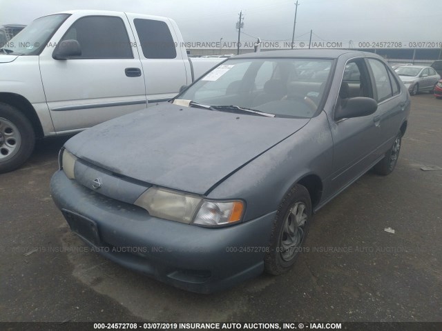 3N1AB41D5XL101655 - 1999 NISSAN SENTRA XE/GXE BLUE photo 2