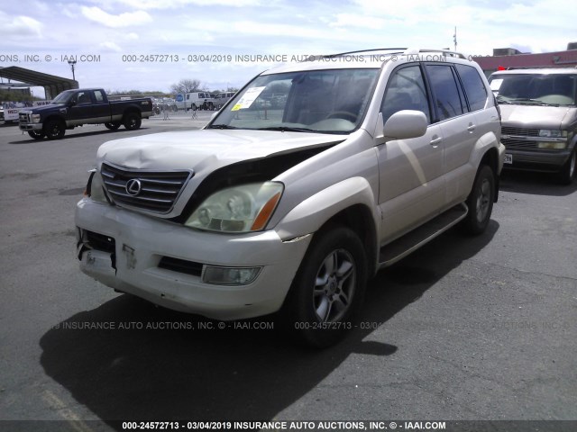 JTJBT20X530005432 - 2003 LEXUS GX 470 BEIGE photo 2