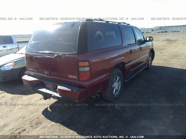 1GKFK66U54J128501 - 2004 GMC YUKON XL DENALI RED photo 4