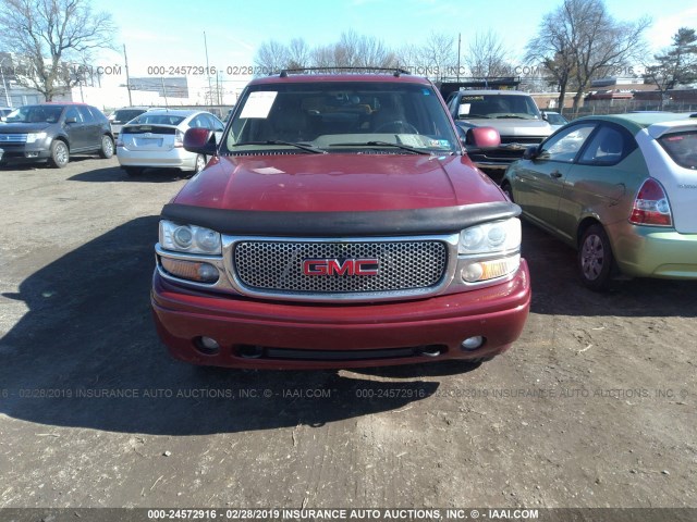 1GKFK66U54J128501 - 2004 GMC YUKON XL DENALI RED photo 6