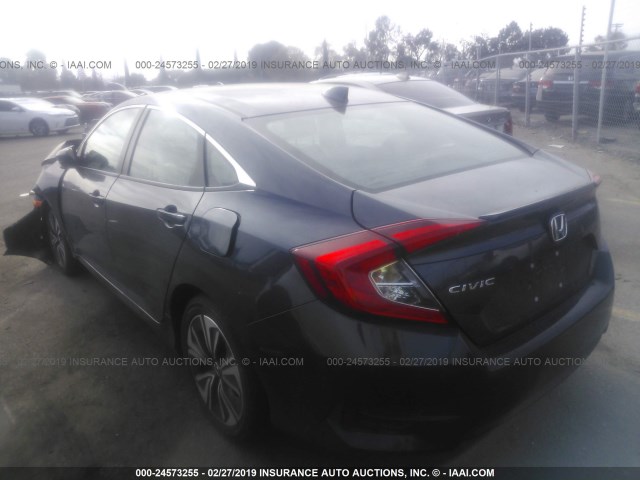 2HGFC1F79HH642642 - 2017 HONDA CIVIC EXL GRAY photo 3