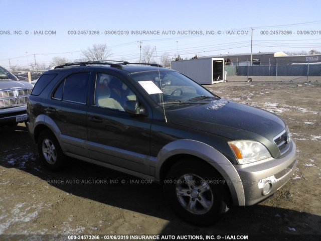 KNDJD733765512874 - 2006 KIA SORENTO EX/LX GREEN photo 1