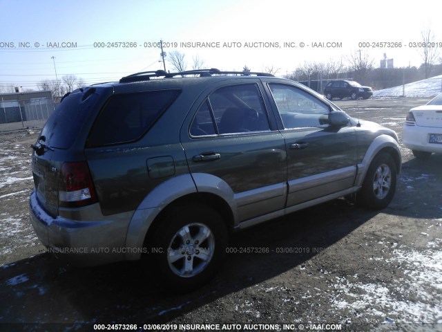 KNDJD733765512874 - 2006 KIA SORENTO EX/LX GREEN photo 4