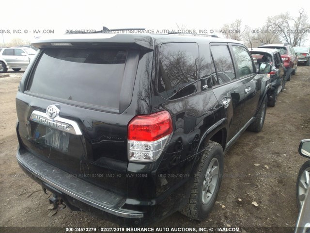 JTEBU5JR1A5031183 - 2010 TOYOTA 4RUNNER SR5/LIMITED/TRAIL BLACK photo 4