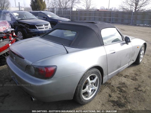 JHMAP11401T002501 - 2001 HONDA S2000 GRAY photo 4