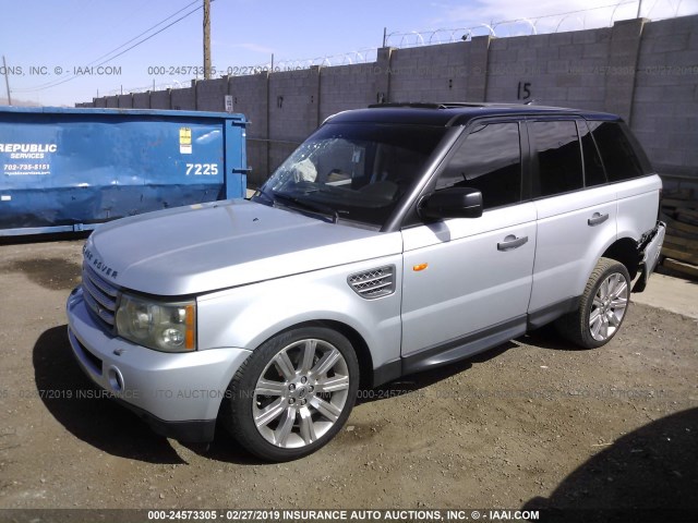 SALSH23467A101147 - 2007 LAND ROVER RANGE ROVER SPORT SUPERCHARGED SILVER photo 2