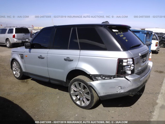 SALSH23467A101147 - 2007 LAND ROVER RANGE ROVER SPORT SUPERCHARGED SILVER photo 3