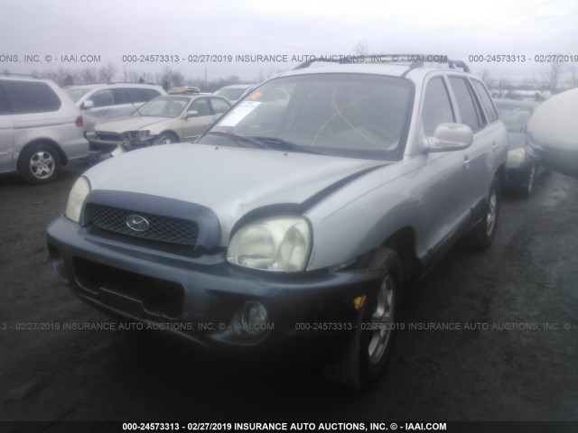 KM8SC13E54U822509 - 2004 HYUNDAI SANTA FE GLS/LX SILVER photo 2