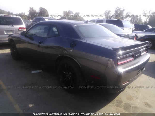 2C3CDZAG2HH633547 - 2017 DODGE CHALLENGER SXT GRAY photo 3