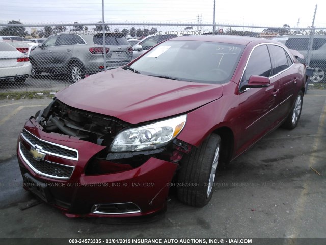 1G11E5SA7DF128434 - 2013 CHEVROLET MALIBU 2LT RED photo 2