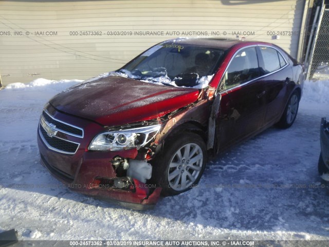 1G11G5SX3DF322540 - 2013 CHEVROLET MALIBU 3LT წითელი ფოტო 2
