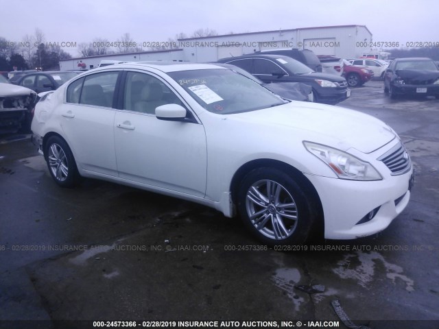 JN1CV6AR0DM752412 - 2013 INFINITI G37 WHITE photo 1