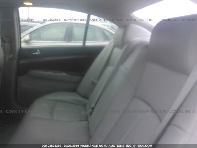 JN1CV6AR0DM752412 - 2013 INFINITI G37 WHITE photo 8