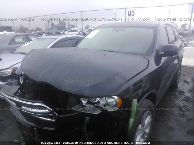 1C4RDHAG9CC237952 - 2012 DODGE DURANGO SXT BLACK photo 2