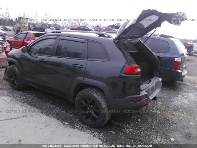 1C4PJMBS2FW527240 - 2015 JEEP CHEROKEE TRAILHAWK BLACK photo 3