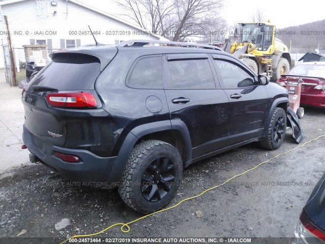 1C4PJMBS2FW527240 - 2015 JEEP CHEROKEE TRAILHAWK BLACK photo 4