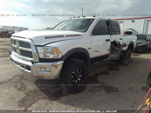 3D7TT2CT8AG146154 - 2010 DODGE RAM 2500 WHITE photo 2