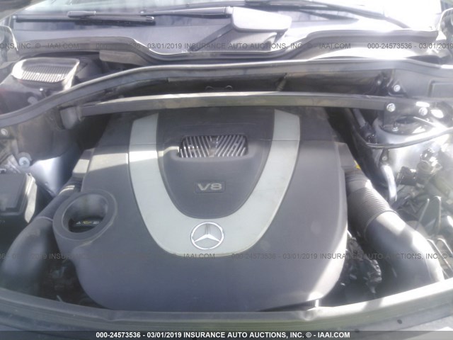 4JGBF7BE9BA670714 - 2011 MERCEDES-BENZ GL 450 4MATIC SILVER photo 10