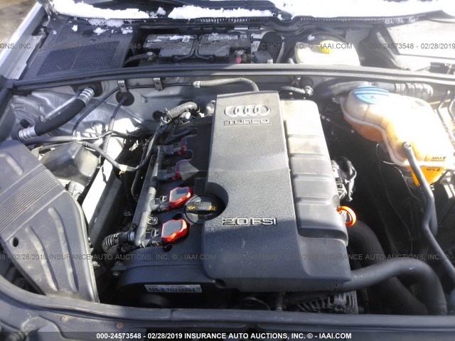 WAUDF78EX7A190626 - 2007 AUDI A4 2.0T QUATTRO SILVER photo 10