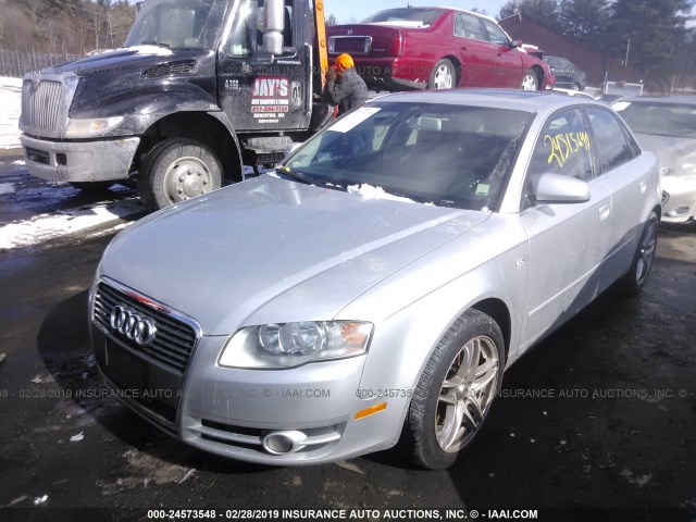 WAUDF78EX7A190626 - 2007 AUDI A4 2.0T QUATTRO SILVER photo 2