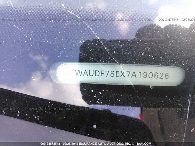 WAUDF78EX7A190626 - 2007 AUDI A4 2.0T QUATTRO SILVER photo 9