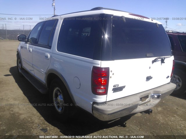 1FMRU17W42LA39005 - 2002 FORD EXPEDITION EDDIE BAUER WHITE photo 3