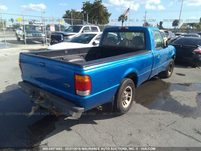 1FTYR10C6XTA03437 - 1999 FORD RANGER BLUE photo 4