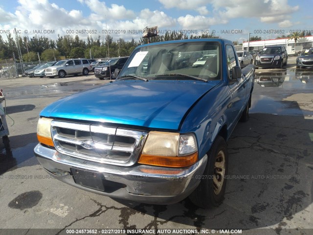 1FTYR10C6XTA03437 - 1999 FORD RANGER BLUE photo 6