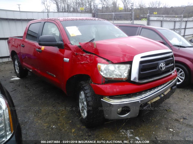 5TFEM5F15AX010149 - 2010 TOYOTA TUNDRA CREWMAX SR5 RED photo 1