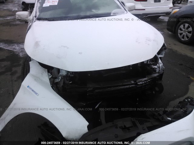 JHMCR6F57HC027603 - 2017 HONDA ACCORD HYBRID/EXL WHITE photo 6